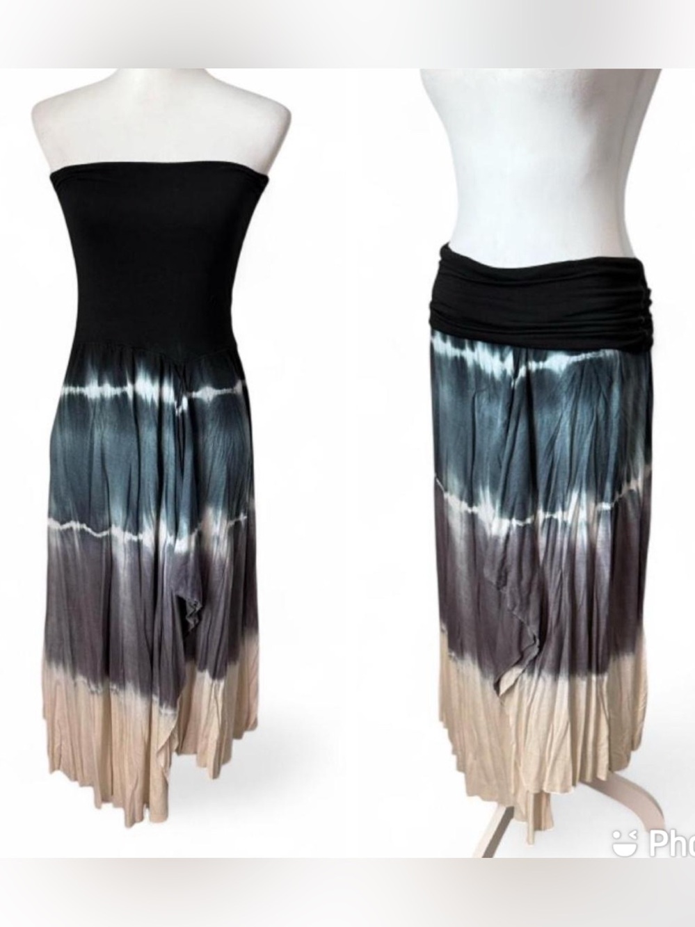 Raviya Boho Midi Foldover Skirt Dress